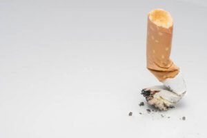 Stoptober cigarette butt