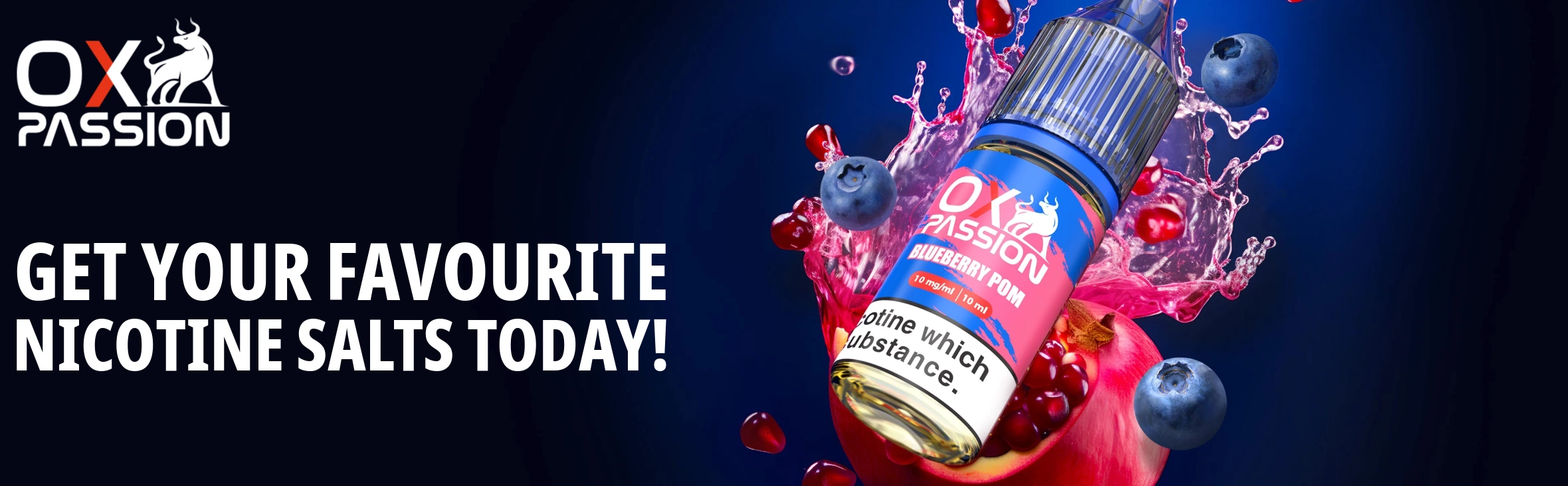 OXVA OX Passion nicotine salts now available at OX Vape in both 10mg and 20mg nicotine strength!